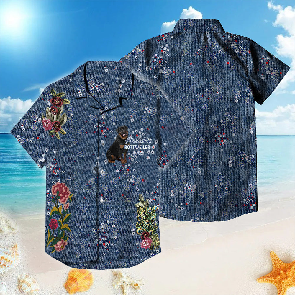 Rottweiler 1-Pround Dad & Mom Beach Shirt