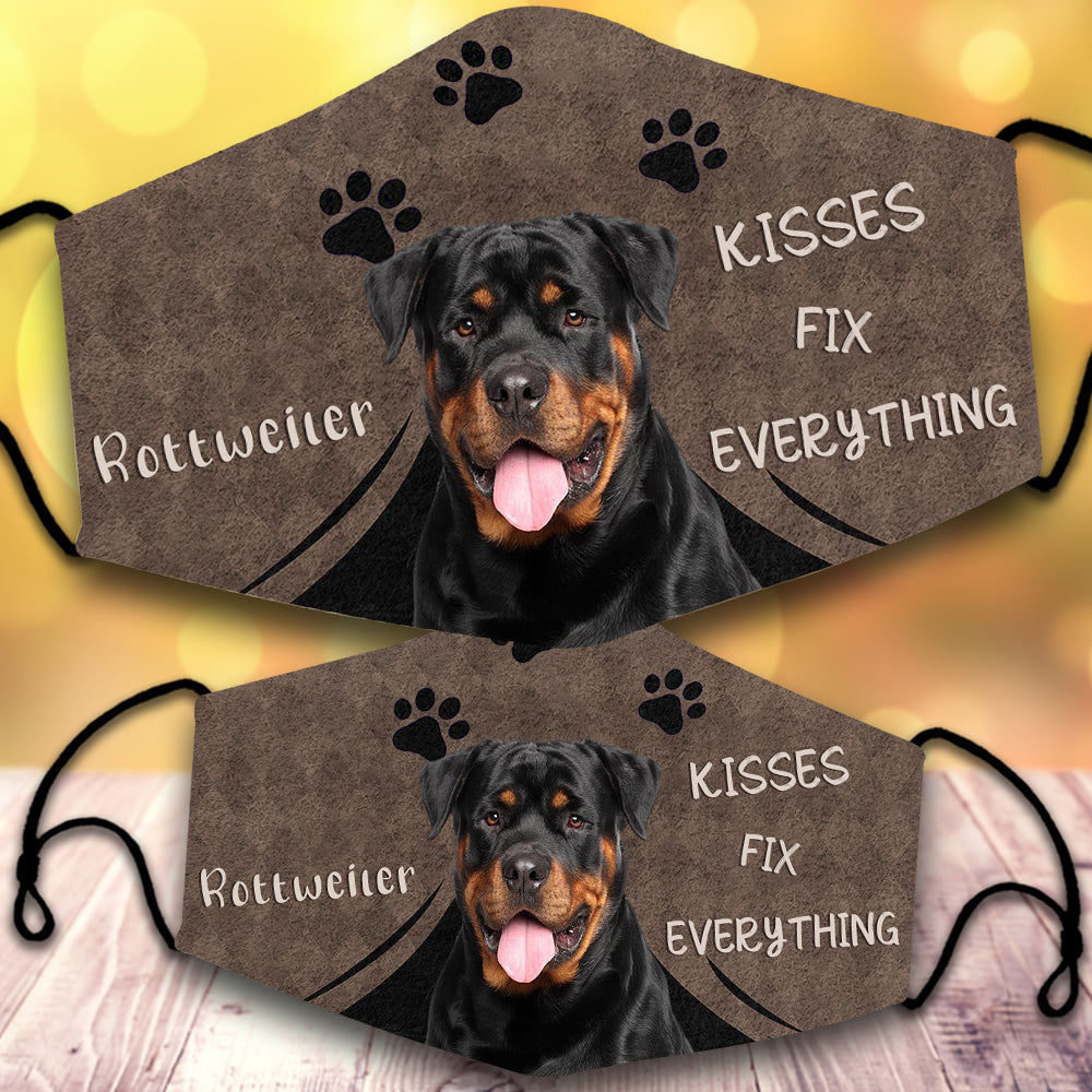 Rottweiler 2-Kisses Fix Everything-Veil