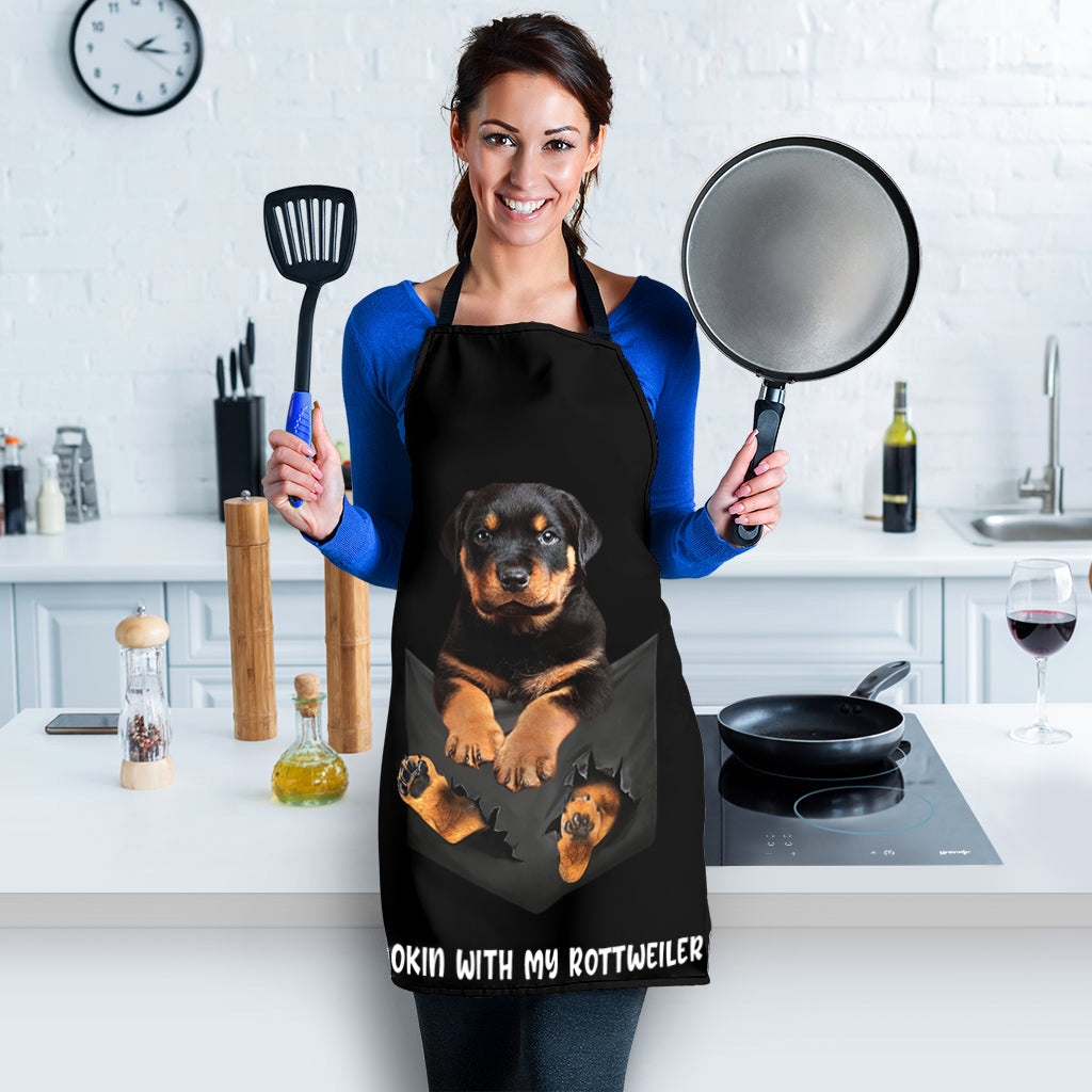 Rottweiler 3 Cookin' With Me Apron