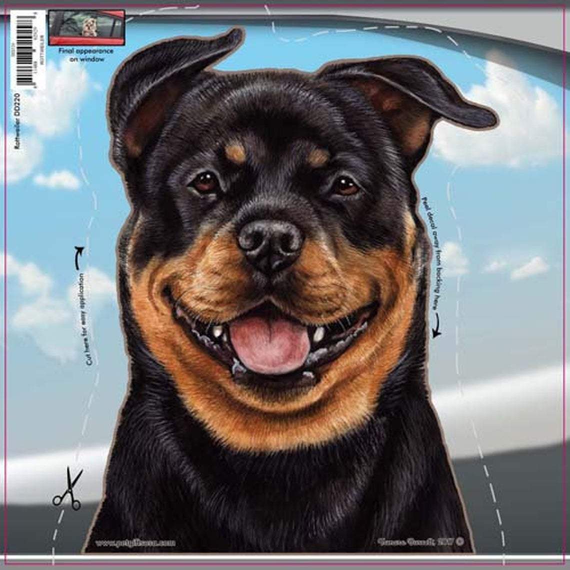 Rottweiler-On The Move Window Car Sticker