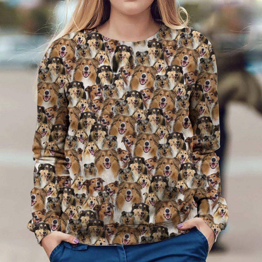Rough Collie - Full Face - Premium Sweatshirt