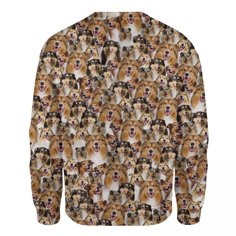 Rough Collie - Full Face - Premium Sweatshirt