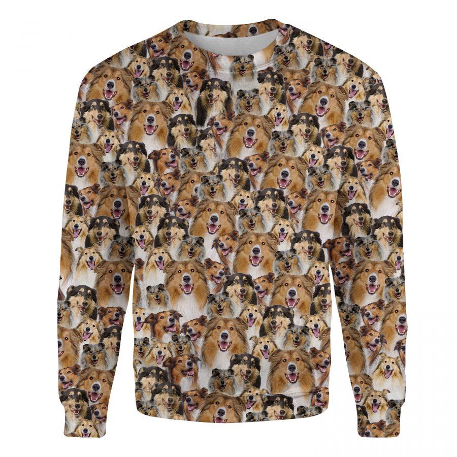 Rough Collie - Full Face - Premium Sweatshirt