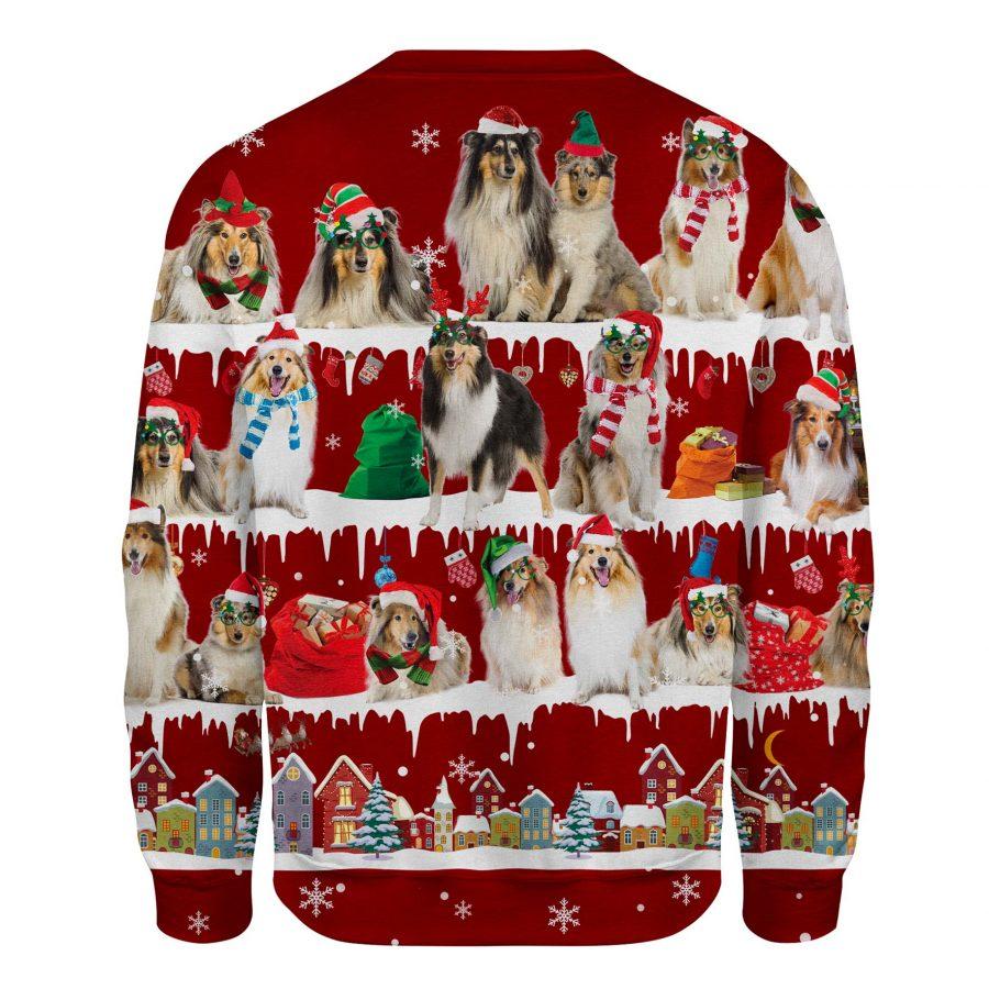 Rough Collie - Snow Christmas - Premium Sweatshirt