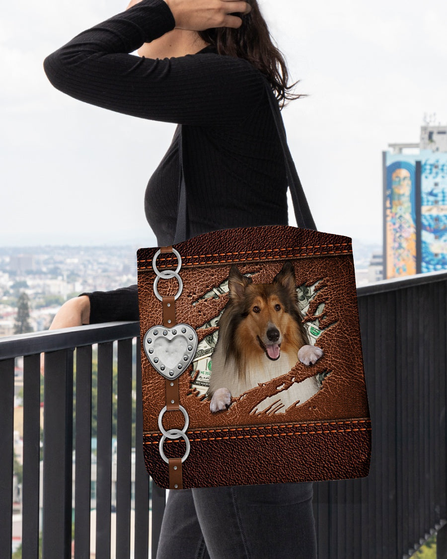 Rough Collie-Let Me Go Out -Cloth Tote Bag