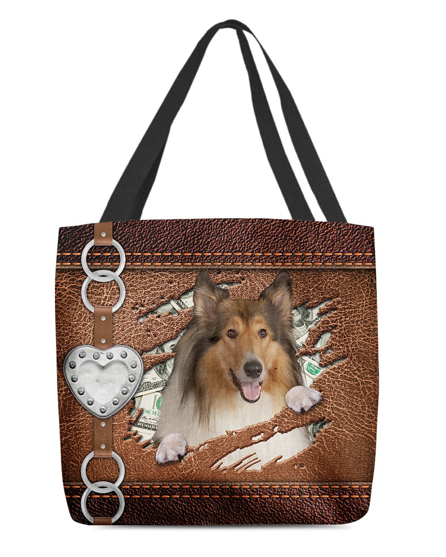 Rough Collie-Let Me Go Out -Cloth Tote Bag