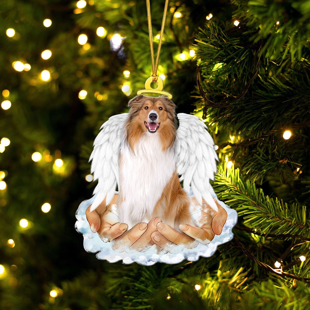 Rough Collie-In The Hands Of God Xmas-Two Sided Ornament