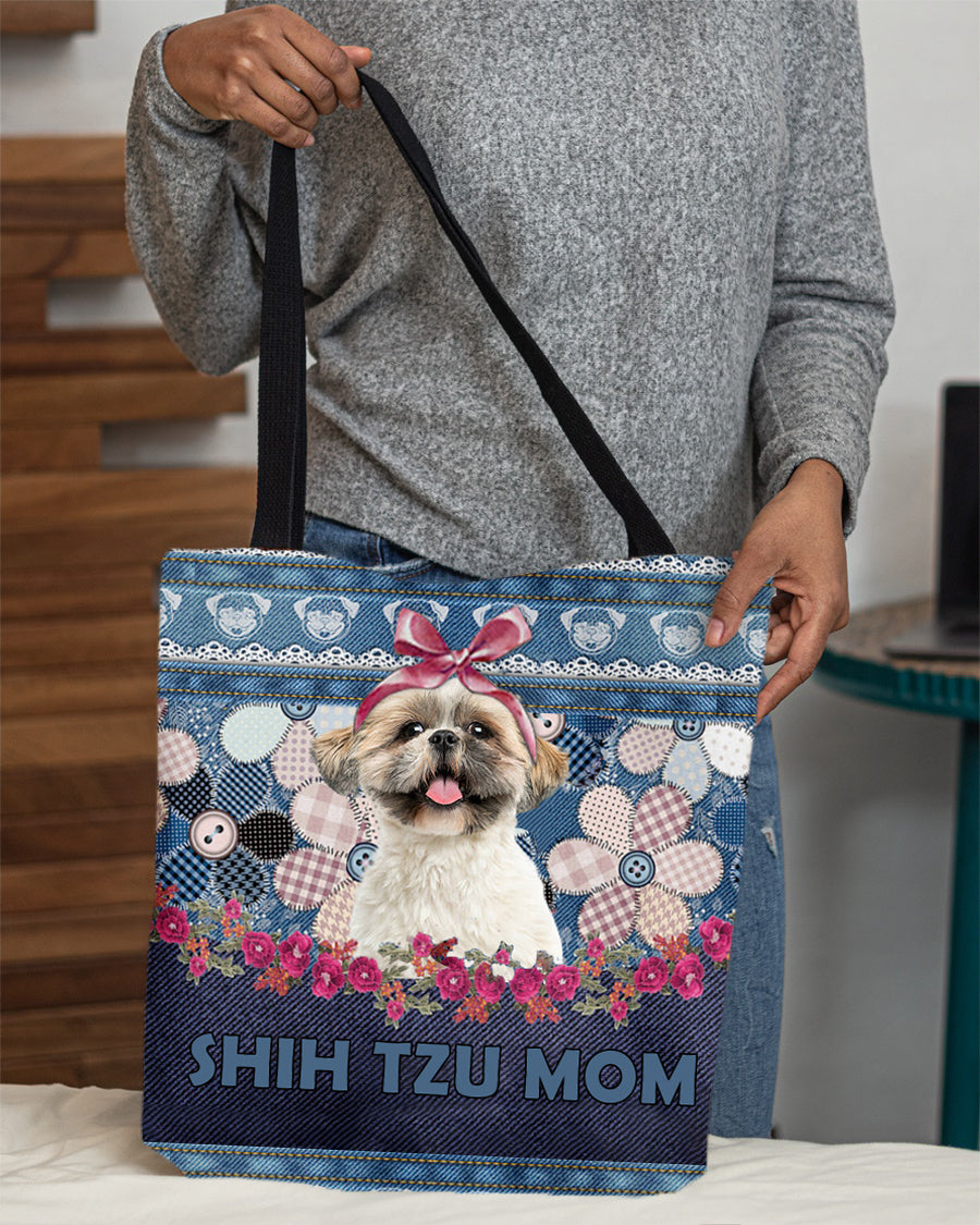 SHIH TZU-Flower Jean Gift for you-Cloth Tote Bag