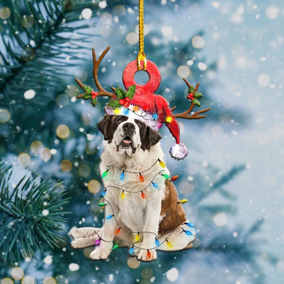 ST.Bernard Christmas Shape Ornament