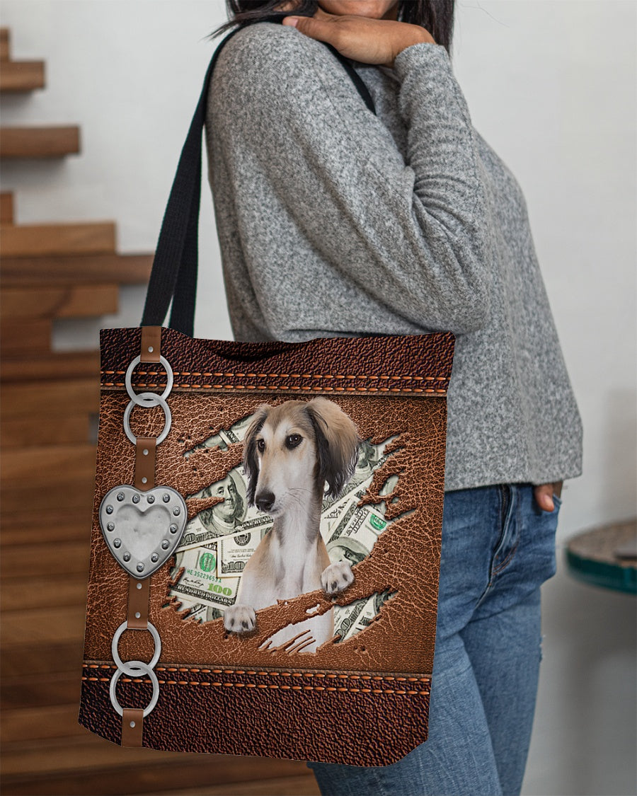 Saluki-Let Me Go Out -Cloth Tote Bag