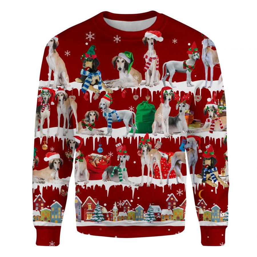Saluki - Snow Christmas - Premium Sweatshirt