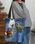 Samoyed-Cardinal & Dog Cloth Tote Bag