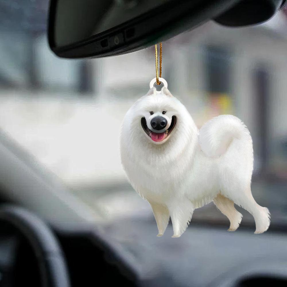 Samoyed-Look at me-two sided ornament