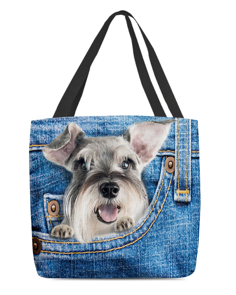 Schnauzer-in pocket-Cloth Tote Bag