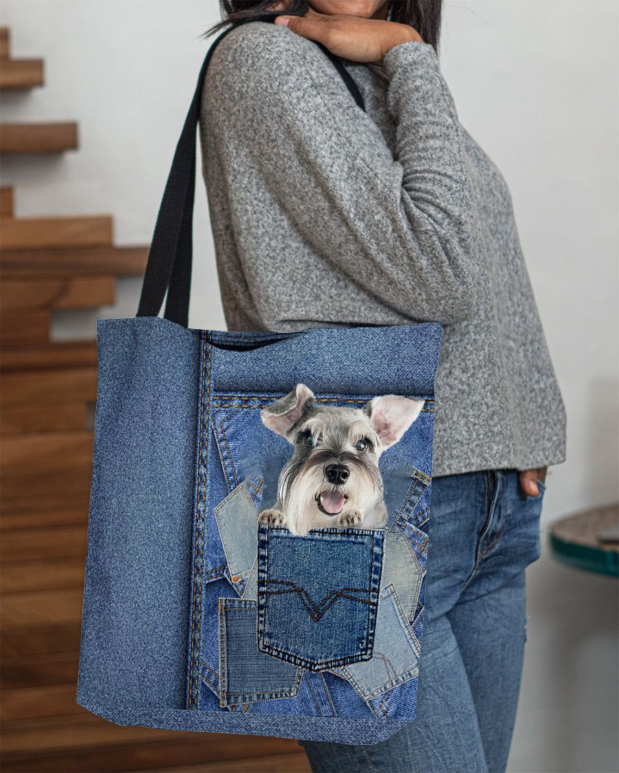 Schnauzer-in pocket2-Cloth Tote Bag