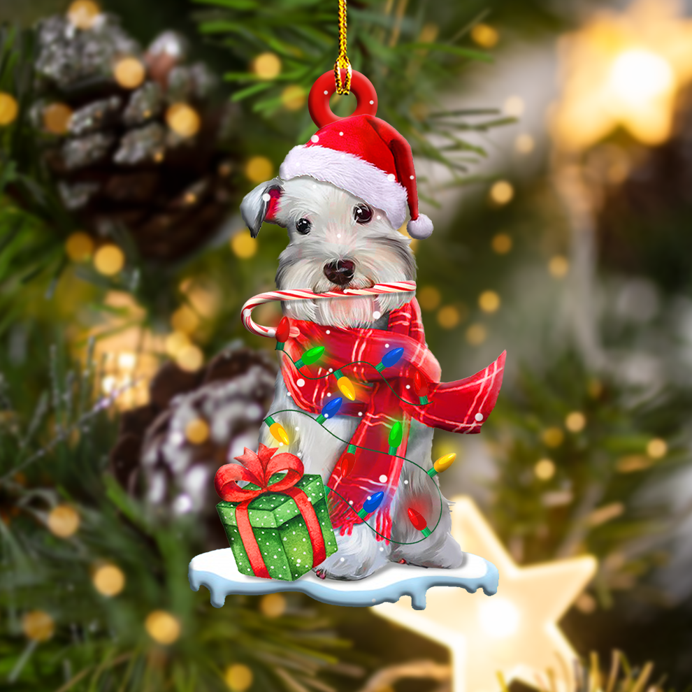 Schnauzer1 Christmas Shape Ornament