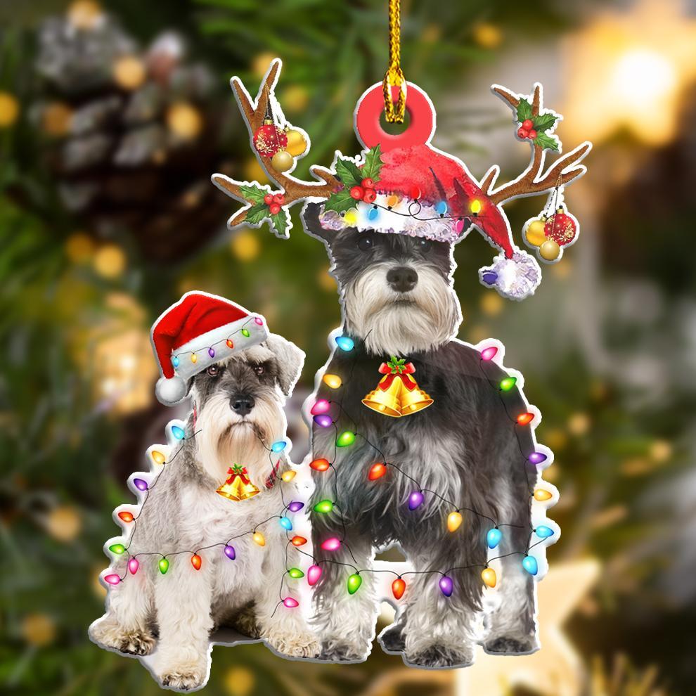 Schnauzer3 Christmas Shape Ornament