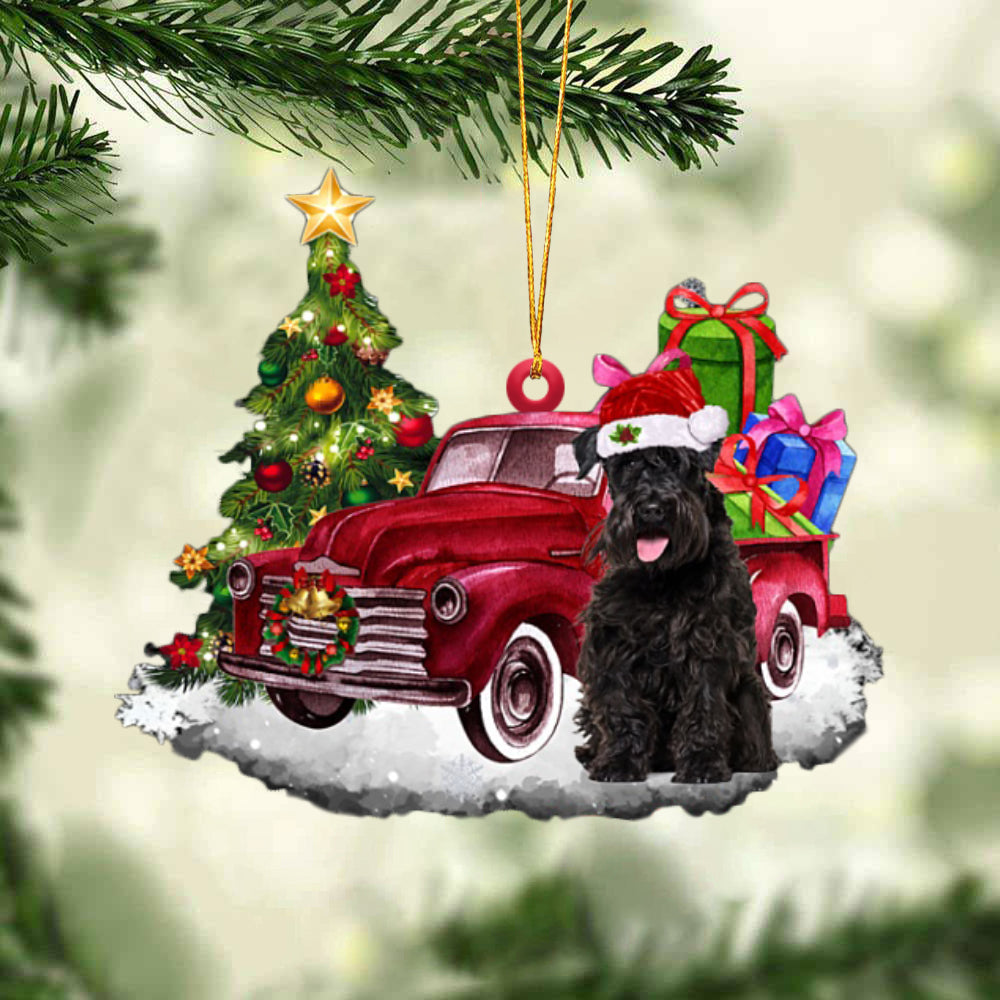 Schnauzer Tis The Season Two Sided Ornament