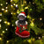 Schnoodle-In Santa Boot Christmas-Two Sided Ornament