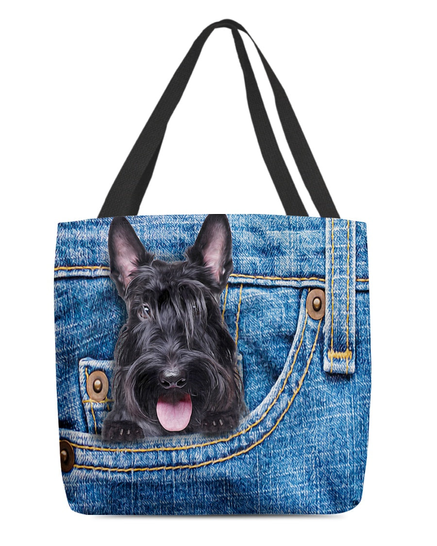 Scottish Terrier-in pocket-Cloth Tote Bag