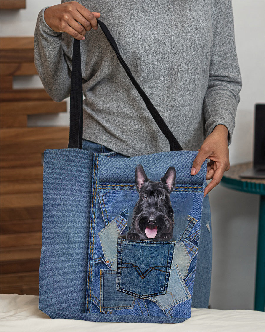 Scottish Terrier-in pocket2-Cloth Tote Bag