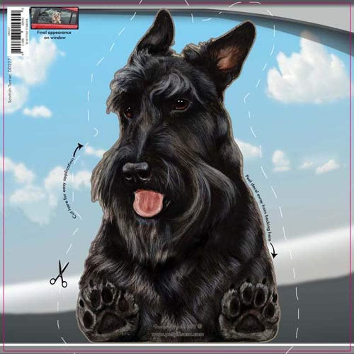 Scottish Terrier-On The Move Window Car Sticker