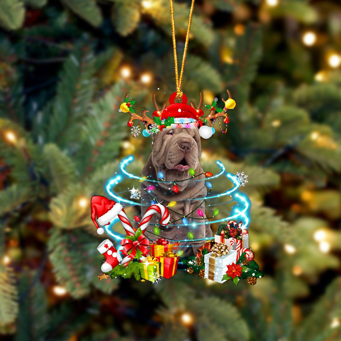 Shar Pei-Christmas Candy&amp;Gift-Two Sided Ornament