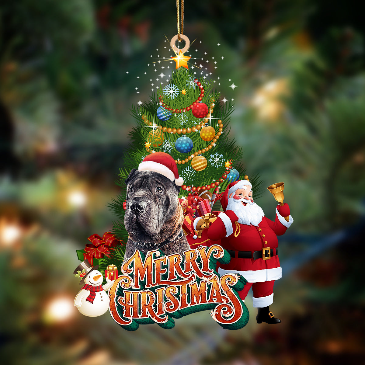 Shar Pei-Christmas Tree&amp;Dog Hanging Ornament