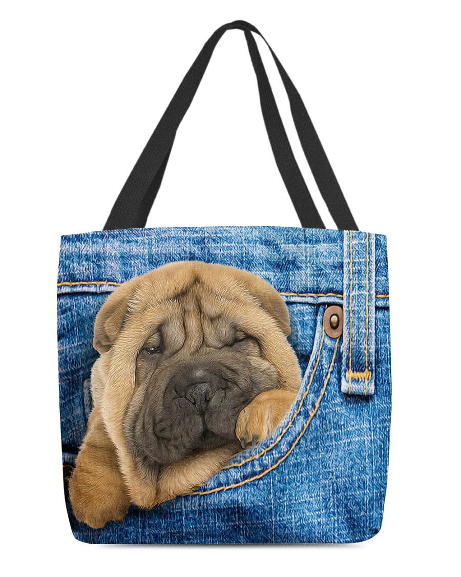 Shar pei-in pocket-Cloth Tote Bag
