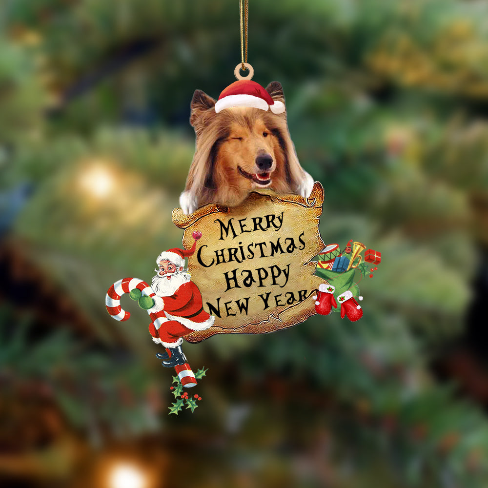 Sheltie-Christams &amp; New Year Two Sided Ornament