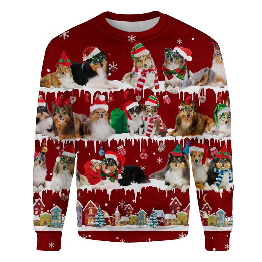 Shetland Sheepdog - Snow Christmas - Premium Sweatshirt