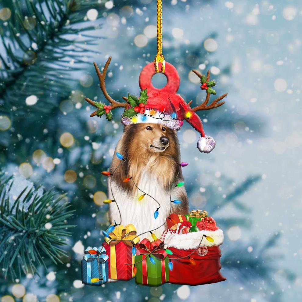 Shetland Sheepdog Christmas Shape Ornament