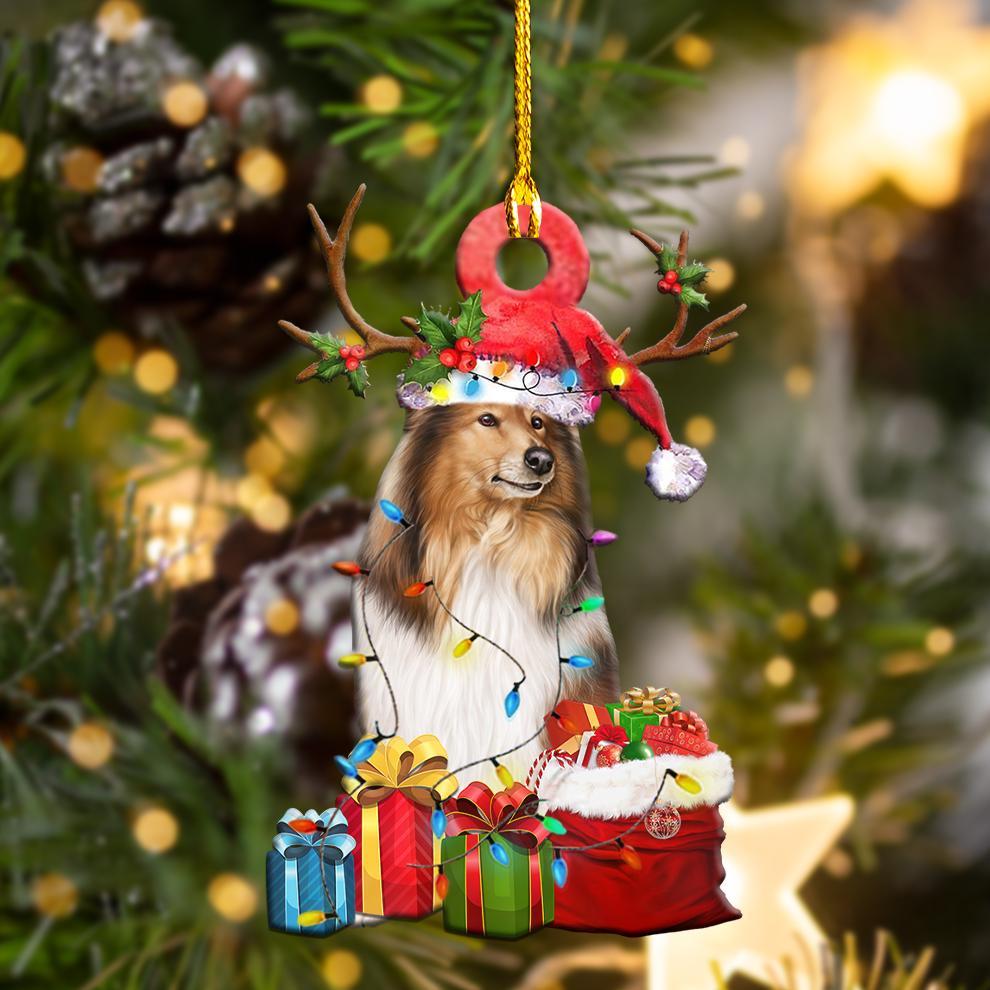 Shetland Sheepdog Christmas Shape Ornament