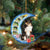 Shetland Sheepdog Sit On The Blue Moon-Two Sided Ornament