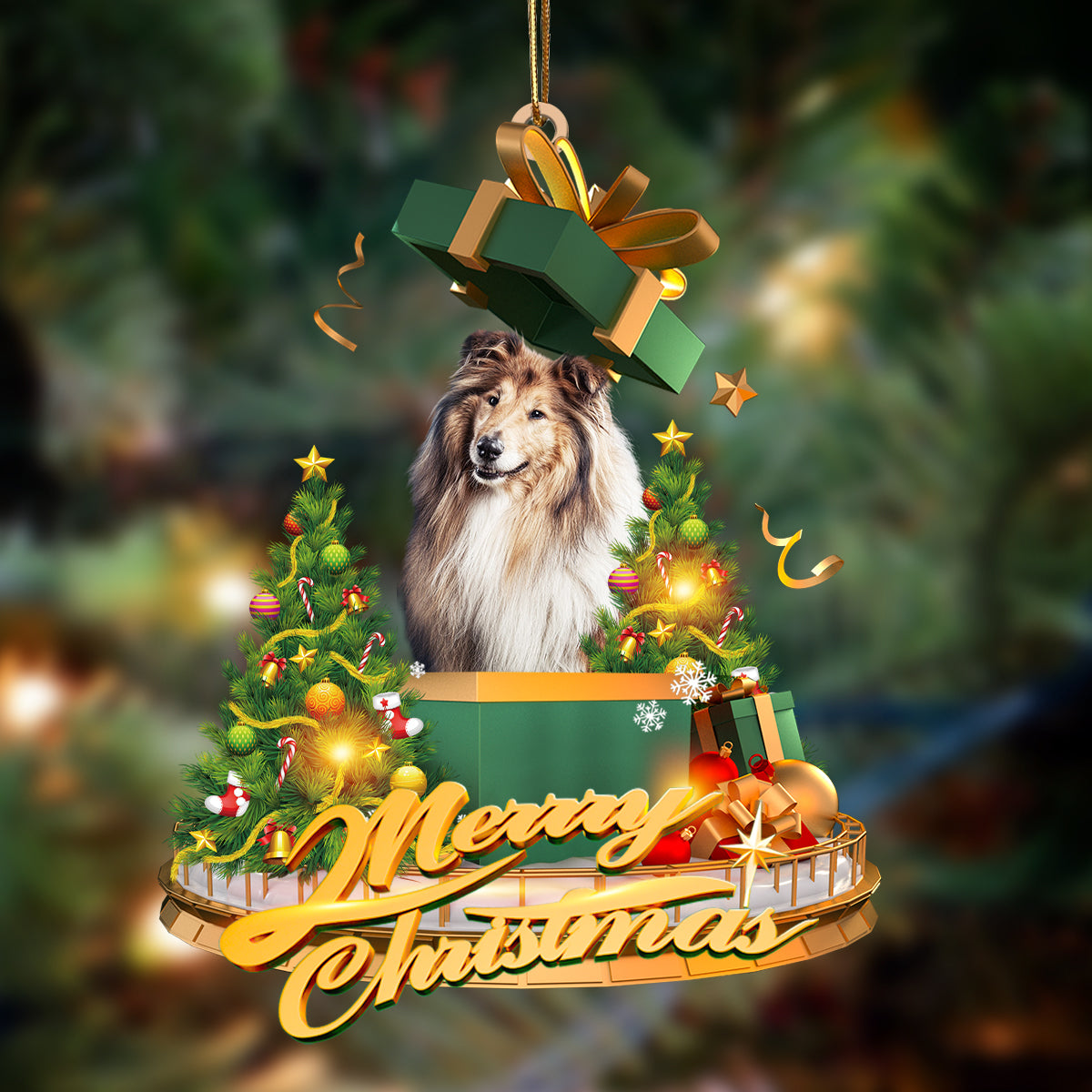 Shetland Sheepdog-Christmas Gifts&amp;dogs Hanging Ornament