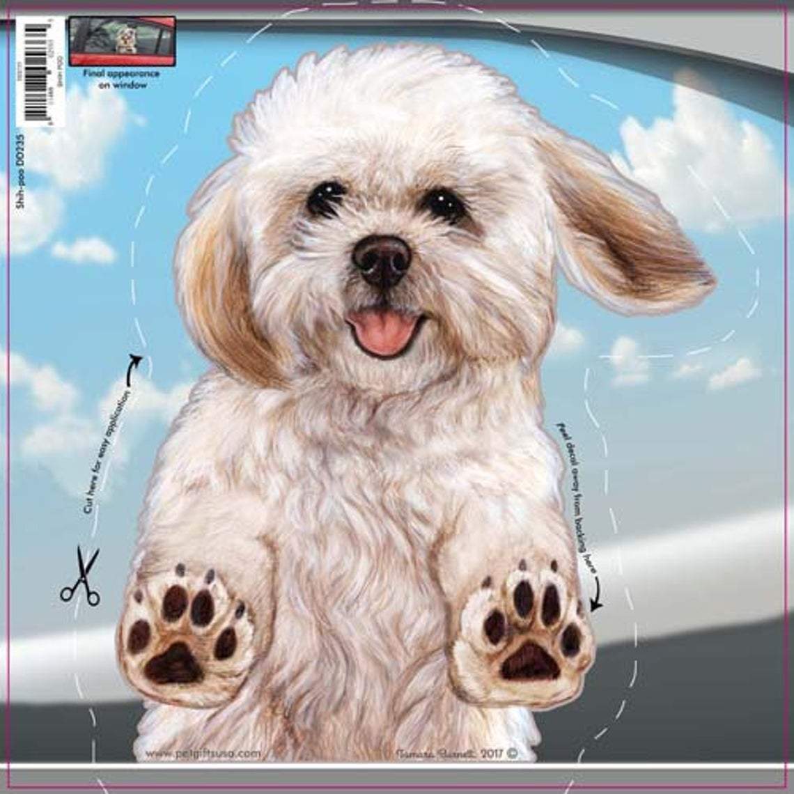 Shi Poo-On The Move Window Car Sticker