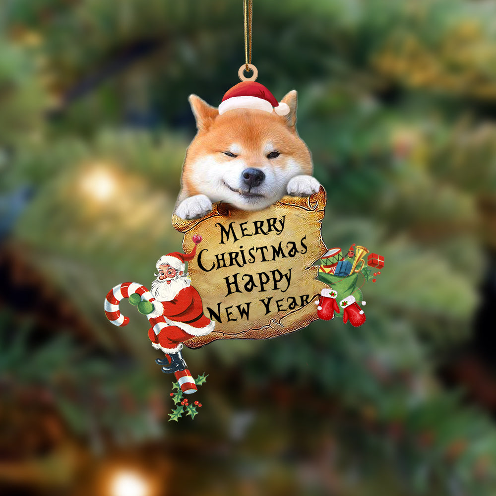 Shiba Inu-Christams &amp; New Year Two Sided Ornament