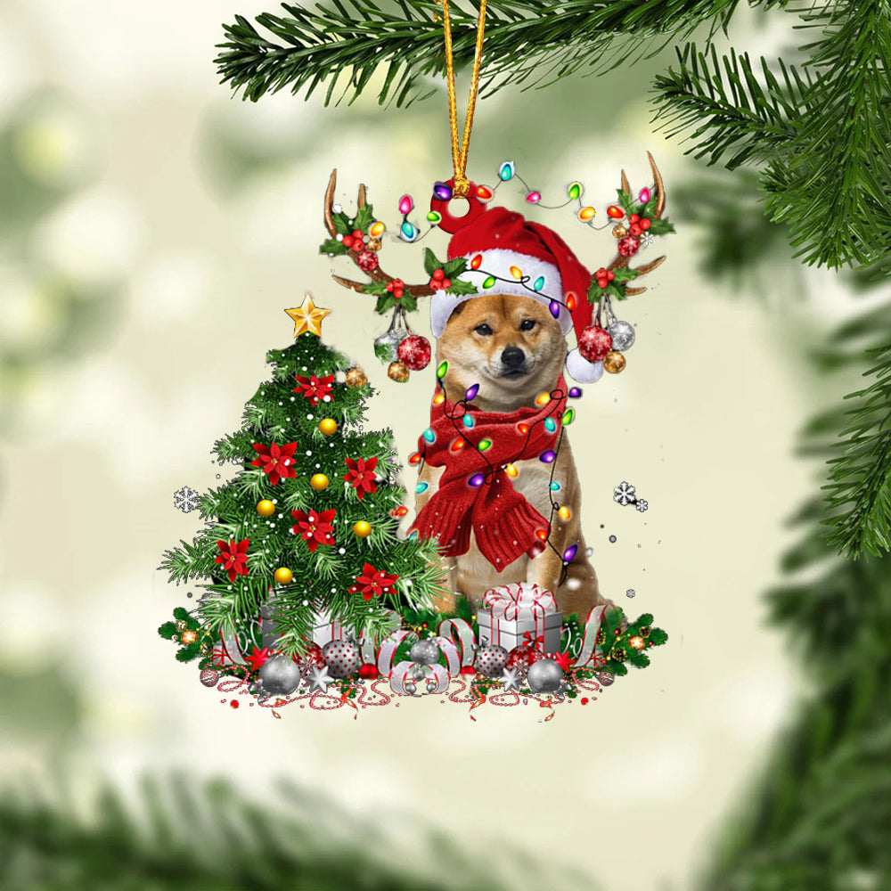 Shiba Inu-Reindeer Christmas-Two Sided Ornament