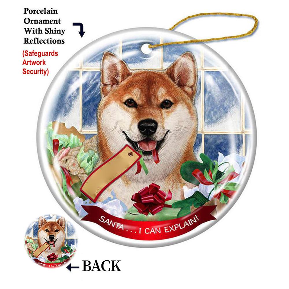 Shiba Inu Porcelain Hanging Ornament