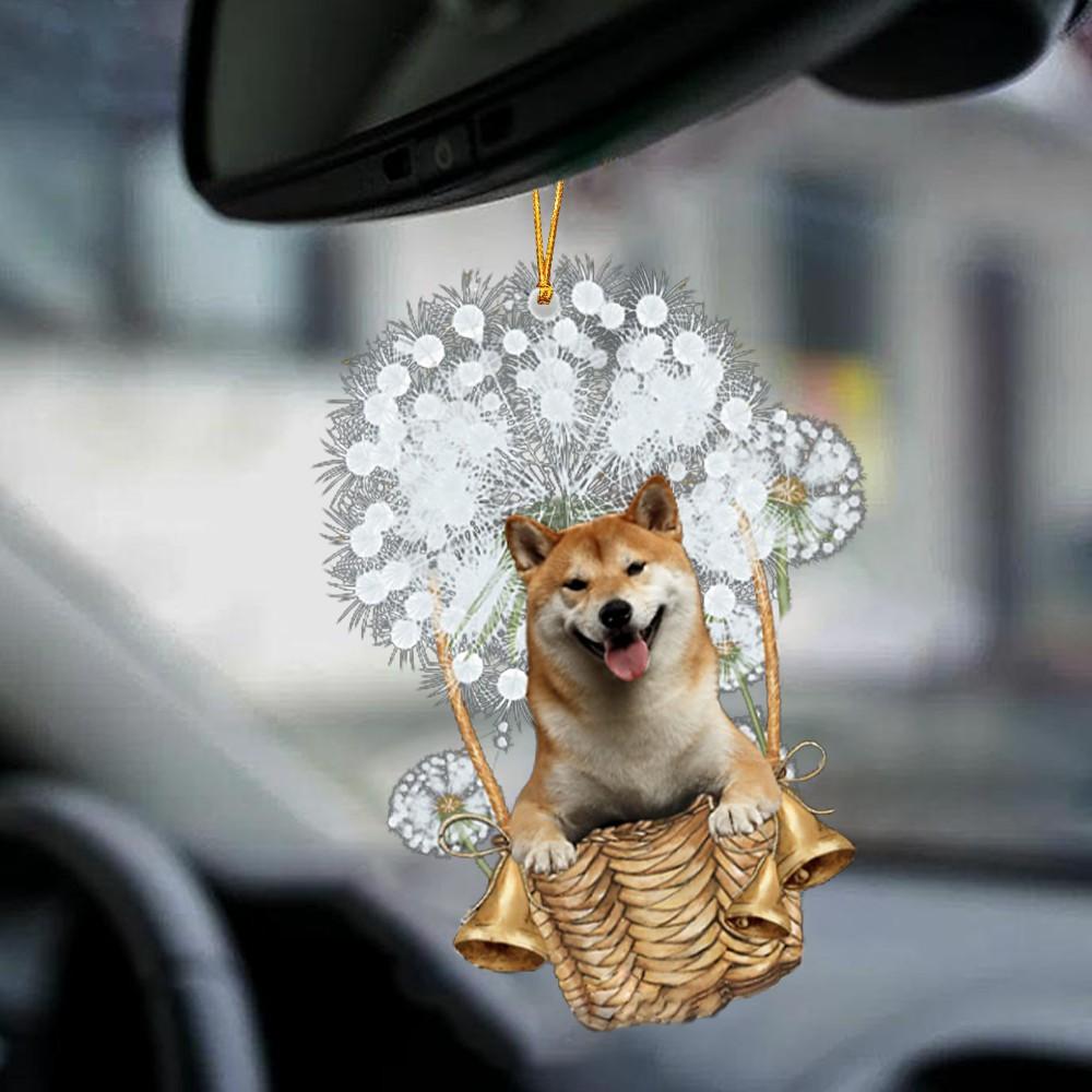 Shiba Inu-Dandelion-Two Sided Ornament