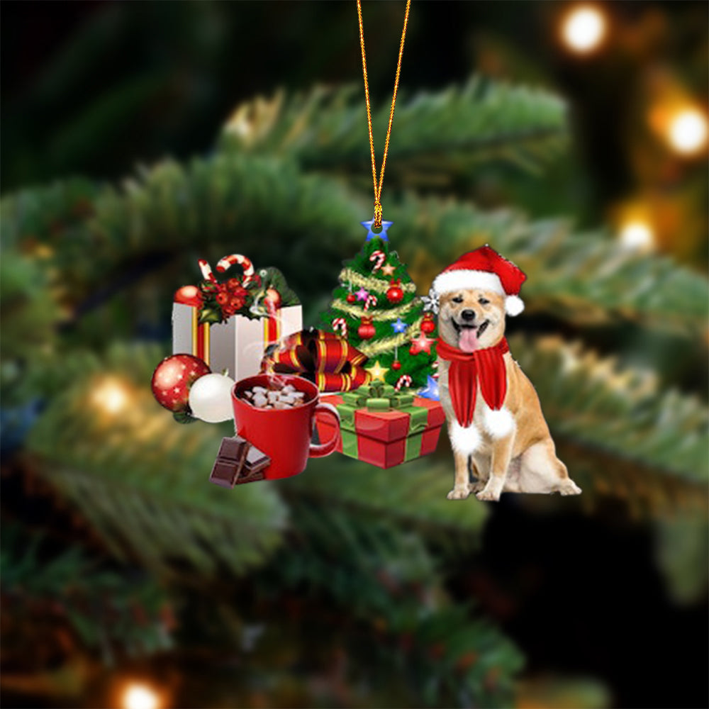 ShibaInu-Christmas girl-Two Sided Ornament