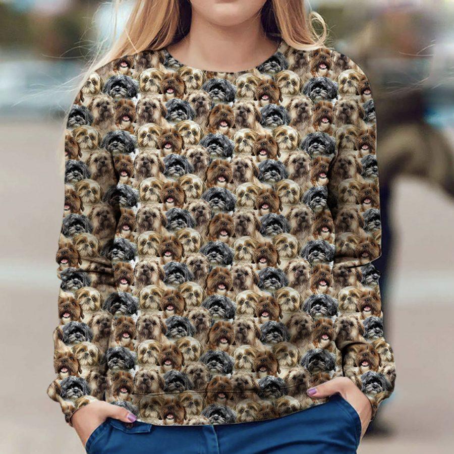 Shih Poo - Full Face - Premium Sweatshirt