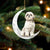 Shih Tzu 2-Sit On The Moon-Two Sided Ornament