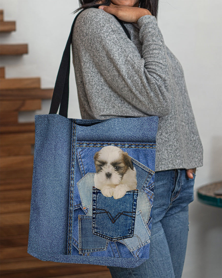 Shih Tzu1-in pocket2-Cloth Tote Bag