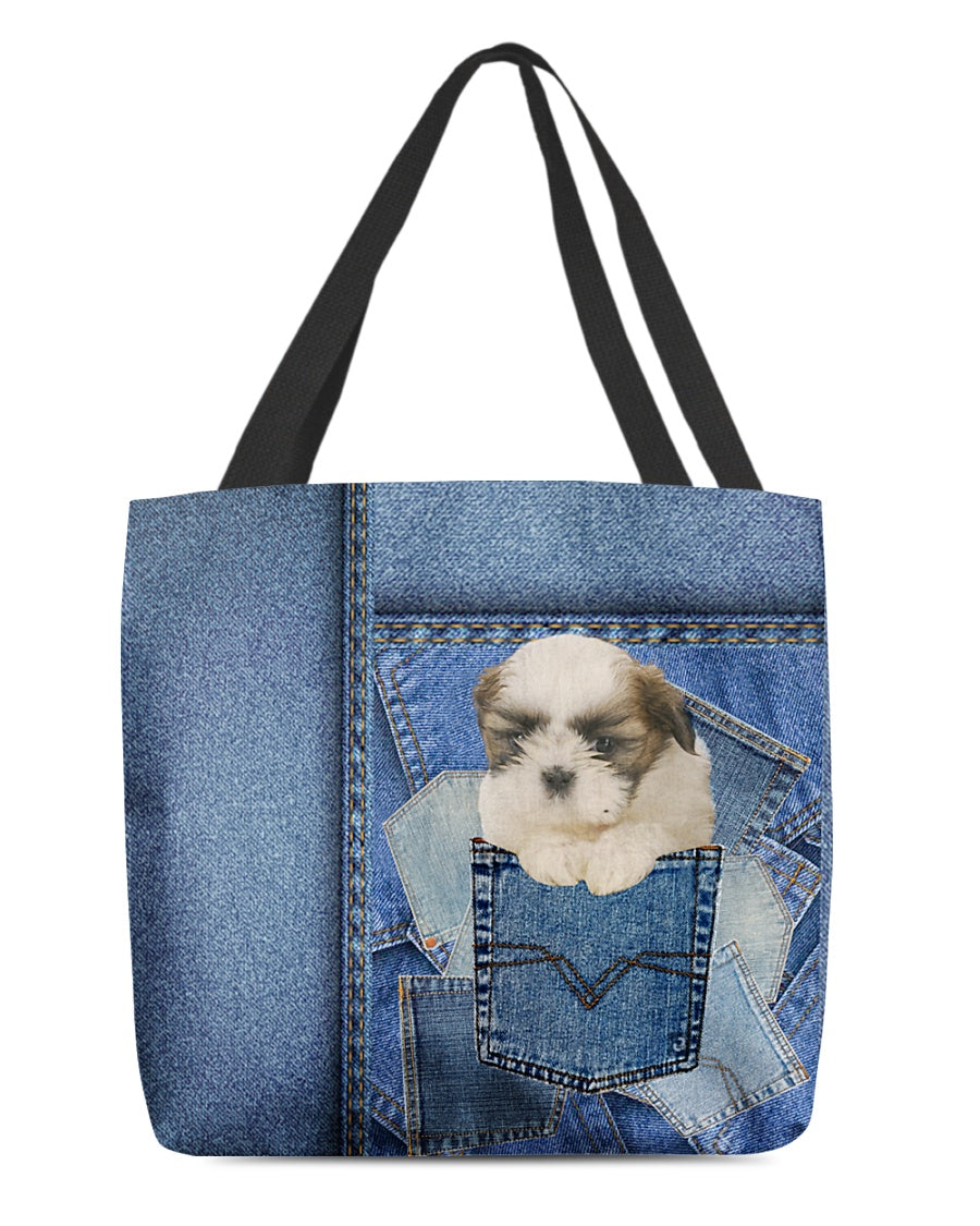 Shih Tzu1-in pocket2-Cloth Tote Bag