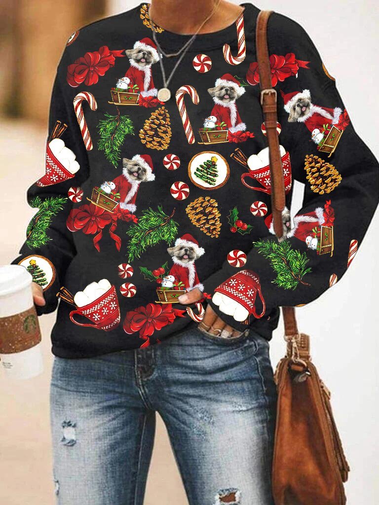 Shih Tzu All Over Print Unisex Sweater