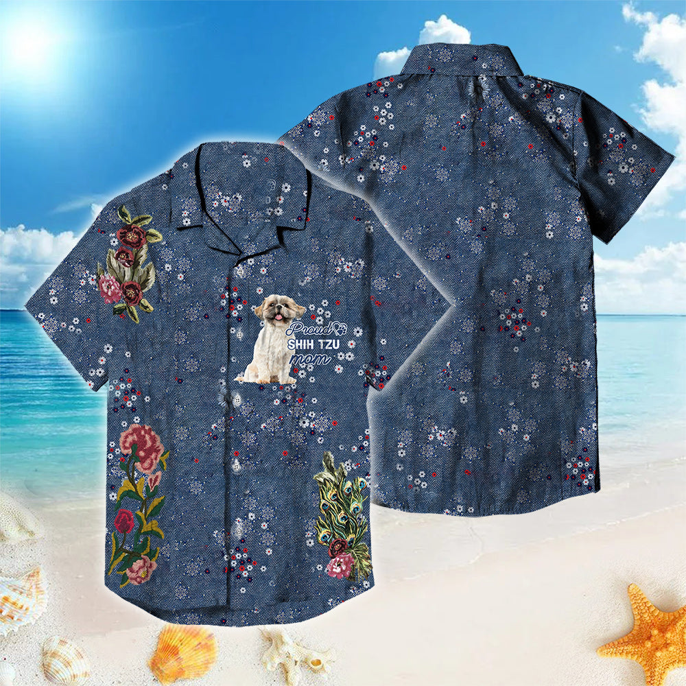 Shih Tzu(3)-Pround Dad &amp; Mom Beach Shirt