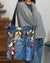 Shih tzu-Cardinal & Cross Flower Cloth Tote Bag