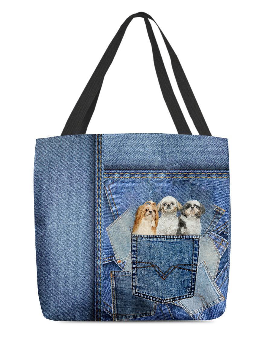 Shih tzu n3-in pocket2-Cloth Tote Bag