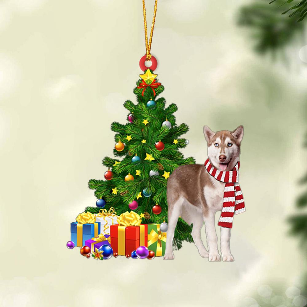 Siberian Huskies-Christmas Star Hanging Ornament